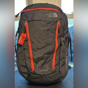 The North Face Graphite Gray and Red Women’s Backpack
